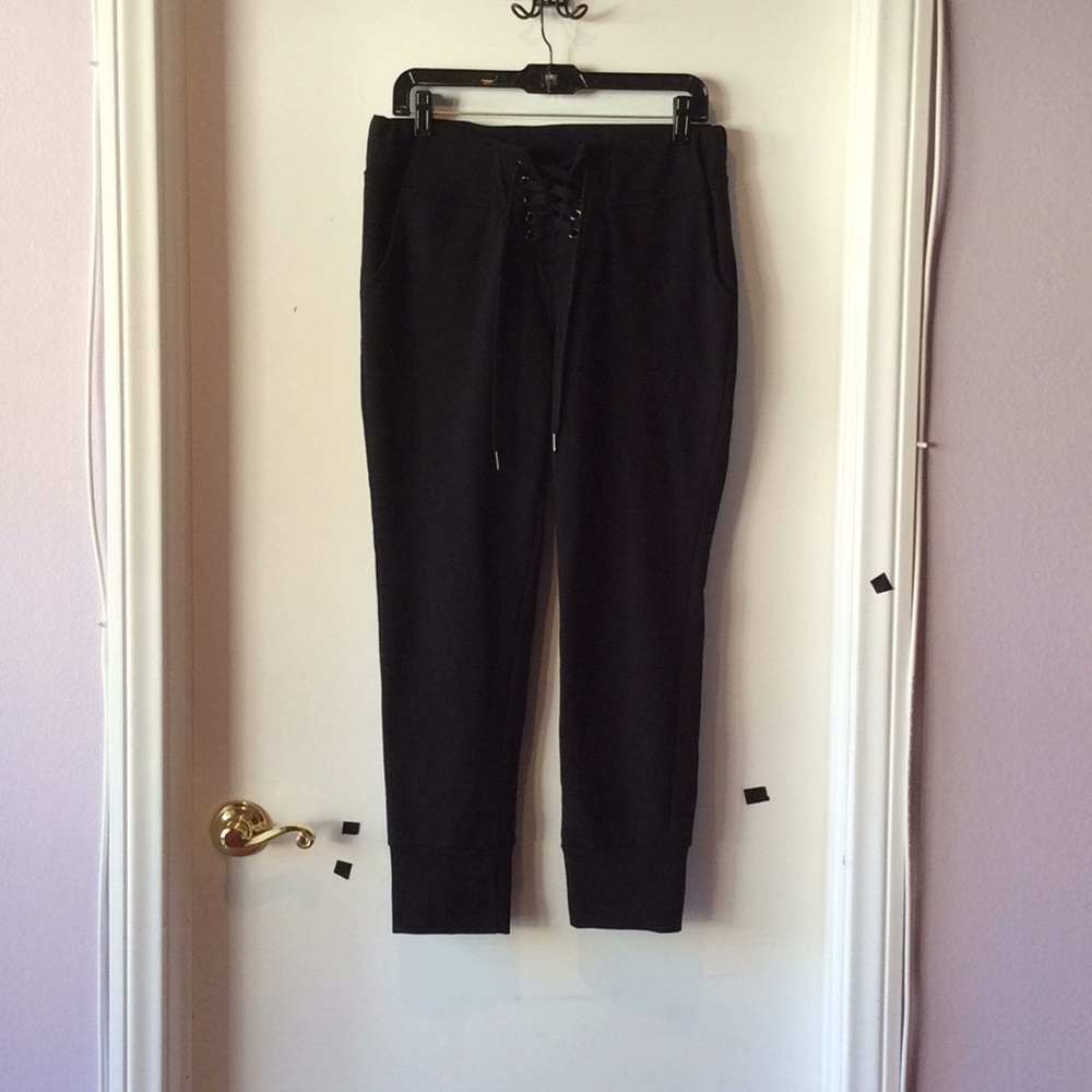 Active USA NWOT Lace Up Hollow Out Adjustable Waist Tapered